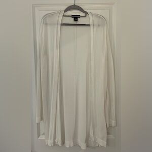 Grace Women’s Long White Lightweight Knit Cardigan